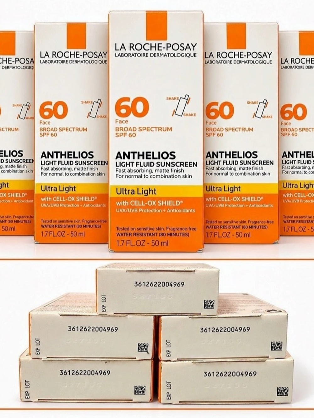 La Roche-Posay Anthelios Light Fluid Sunscreen SPF 60 SPF 60 Sunscreen 6-Piece